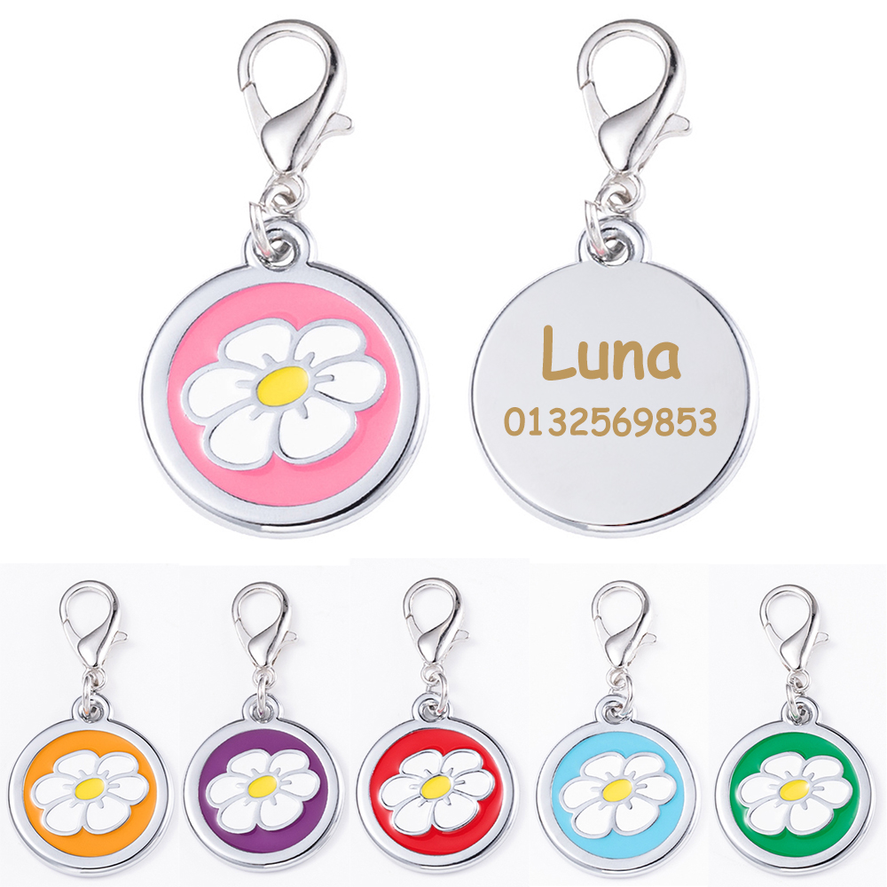 Phone Accessories And Names - Pendentif fleur en acier inoxydable personnalisé