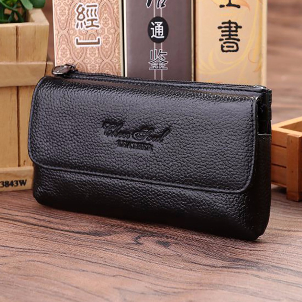 Phone Accessories For Men - Sac banane en cuir de vachette