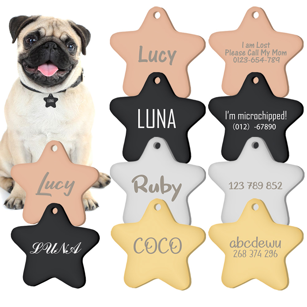 Phone Accessories And Names - Pendentif étoile avec nom personnalisé, collier