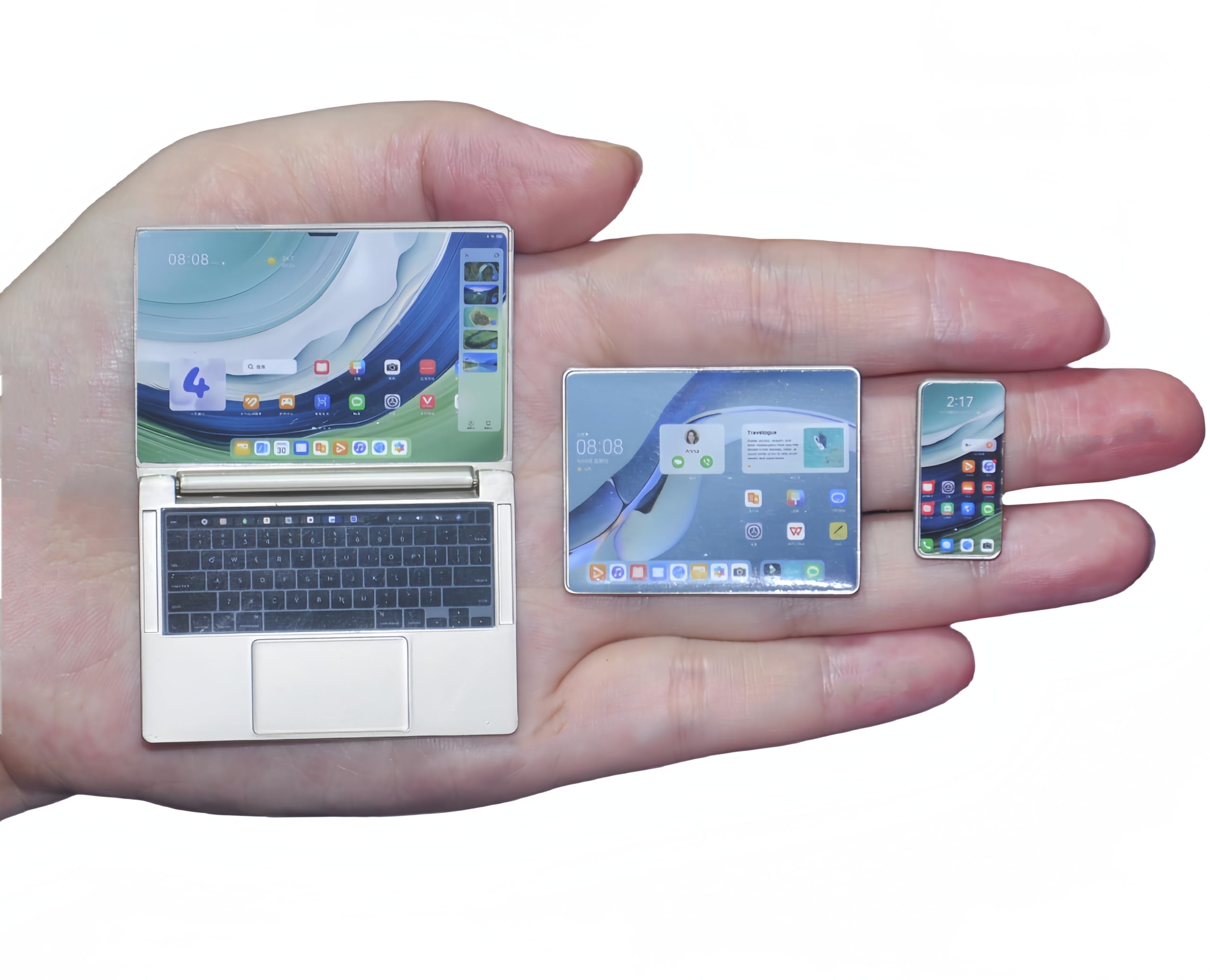 Phone Accessories Europe - 3 pièces Simulation Mini ordinateur portable