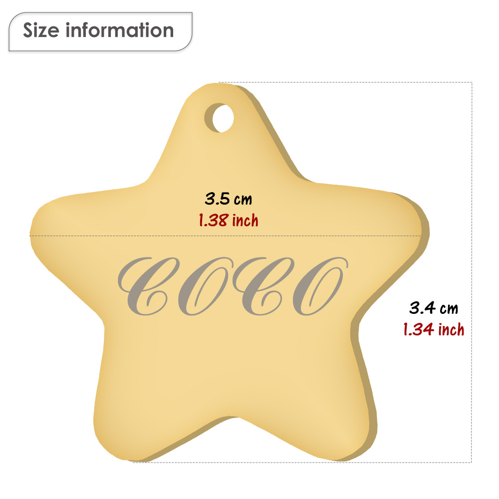 Pendentif étoile avec nom pers - Phone Accessories And Names avis et prix